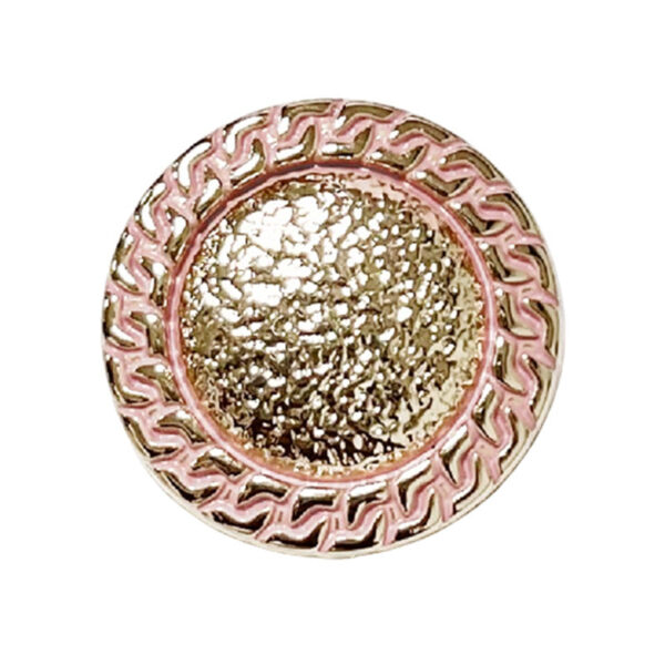 18/23MM Pink White Black Chain-Edged Rose Gold Metal Buttons 20pcs - Image 3