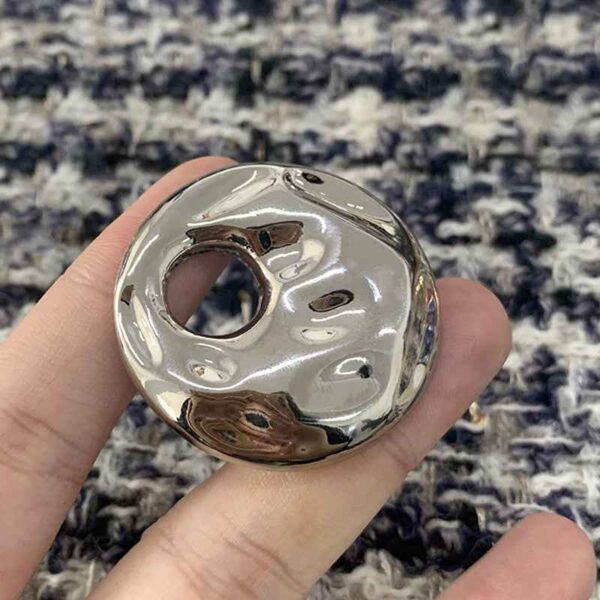 30/35/40MM Oversized Unique Hollow Metal Shank Buttons Bulk 50pcs