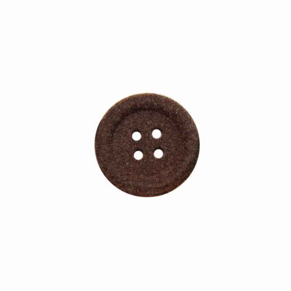 18mm Round 4-Hole Velvet Resin Buttons for Women's Wool Coats 20pcs