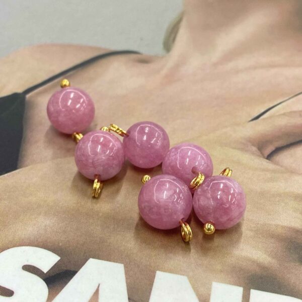 10mm Chinese Style Natural Jade Stone Buttons 20pcs