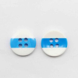 10/11.5/12mm Dual-Tone Round 4-Hole Resin Buttons 100pcs