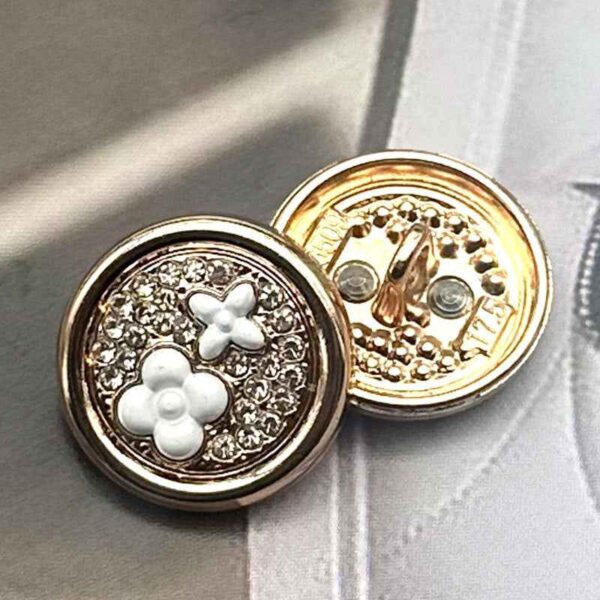 28L/36L/40L Round Two-Tone Metal Shank Sewing Buttons 10pcs