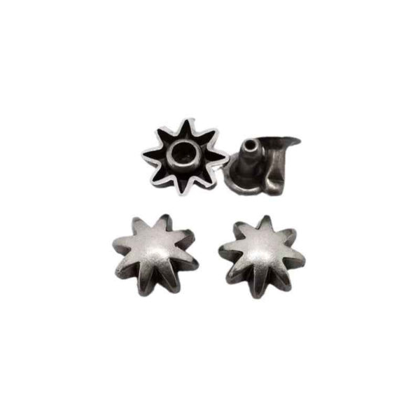 9.5MM Vintage Punk Alloy Rivet Studs Antique Silver 30pcs