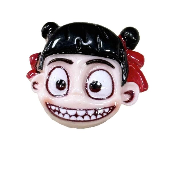 20MM Nezha Cartoon Six Emoji Plastic Metal Shank Buttons 30 Pack