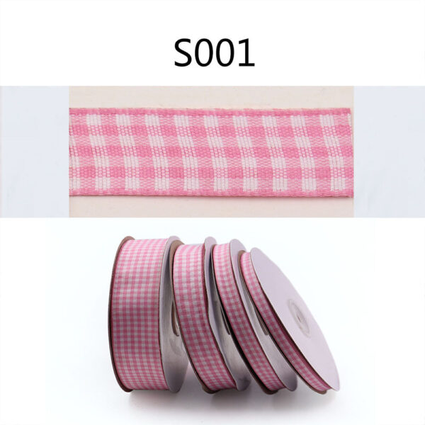 6/10/16/25/38mm Knitted Checkered Ribbon 10 Colors Set - Image 5
