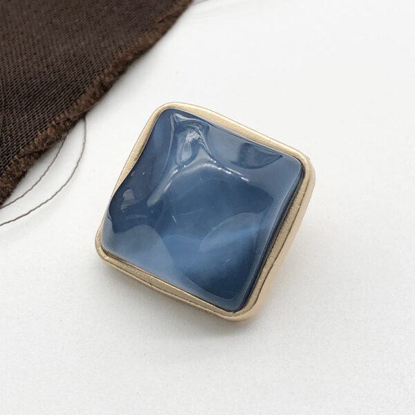 23mm Stone Square Women’s Wool Coat Metal Shank Button 12pcs - Image 6