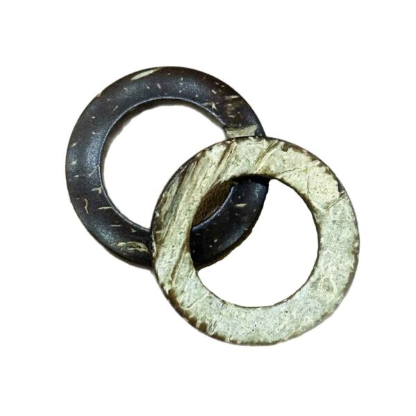 Natural Coconut Shell Ring Buttons 8-Size (15-63mm) 96 Pack