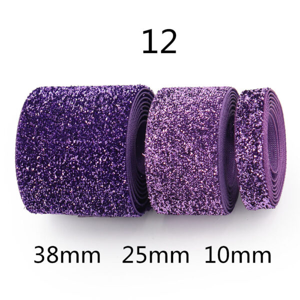 10/25/38mm Gradient Chenille Ribbon with Sparkle 3 Sizes Pack - Image 10