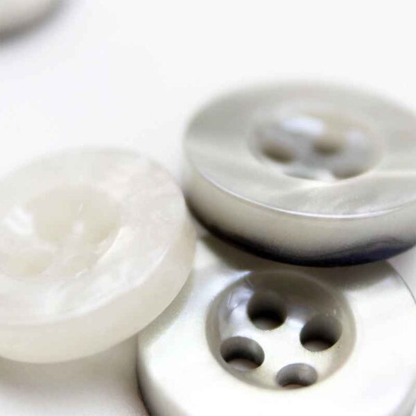 11mm Glitter Transparent Iridescent Wide Edge Resin Buttons 100pcs