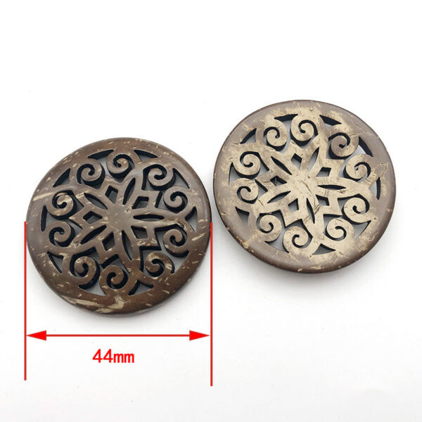 Vintage Flower Frog Coconut Shell DIY Craft Decorative Buttons 10pcs - Image 7