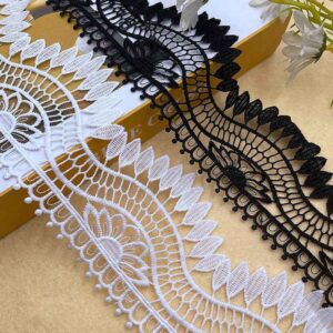 10CM Milk Fiber Embroidered Lace Trim for Clothing Home Decor 5 Yards