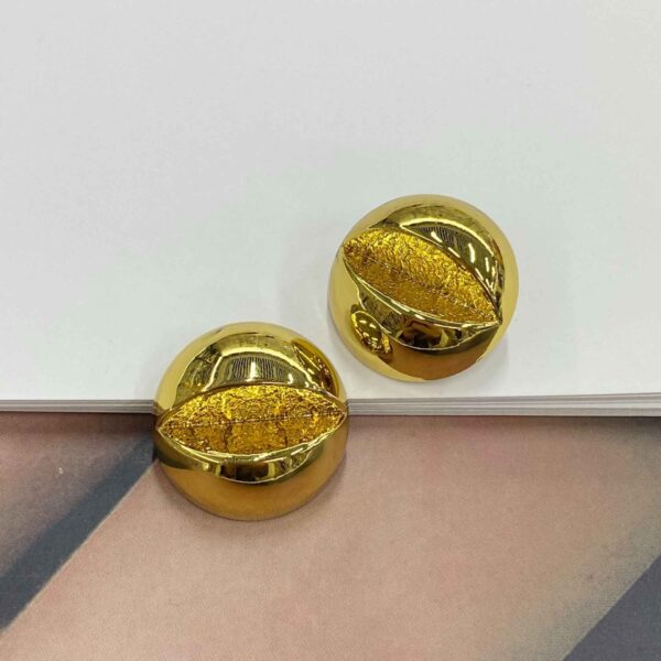 23mm Gold Smiley Face Decorative Metal Shank Buttons 20pcs