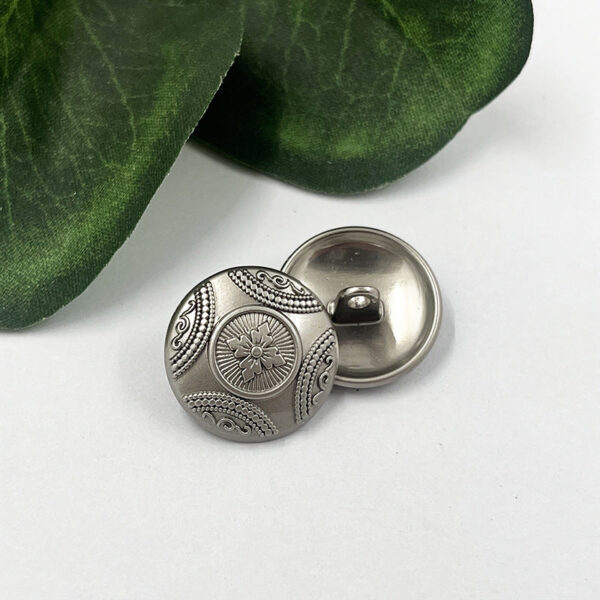 15mm 18mm Chinese Vintage Flower Pattern Metal Shank Buttons 50pcs - Image 4