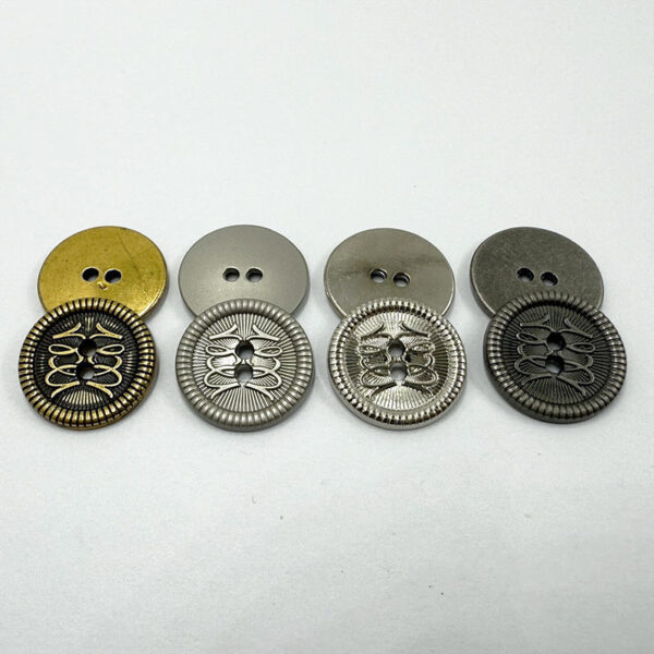 12/15/18mm Vintage Metal Buttons Two Holes for Coats Jackets 96 Pack - Image 2