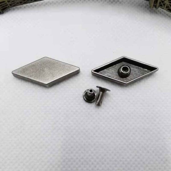 27x12MM Flat Diamond Alloy Rivets Antique Silver Punk Studs 20pcs