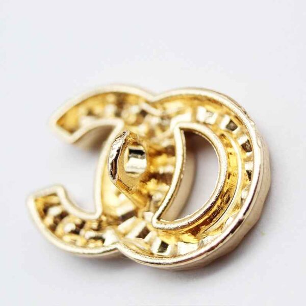 20mm Chinese C-Shaped Rhinestones Shank Metal Buttons 20pcs