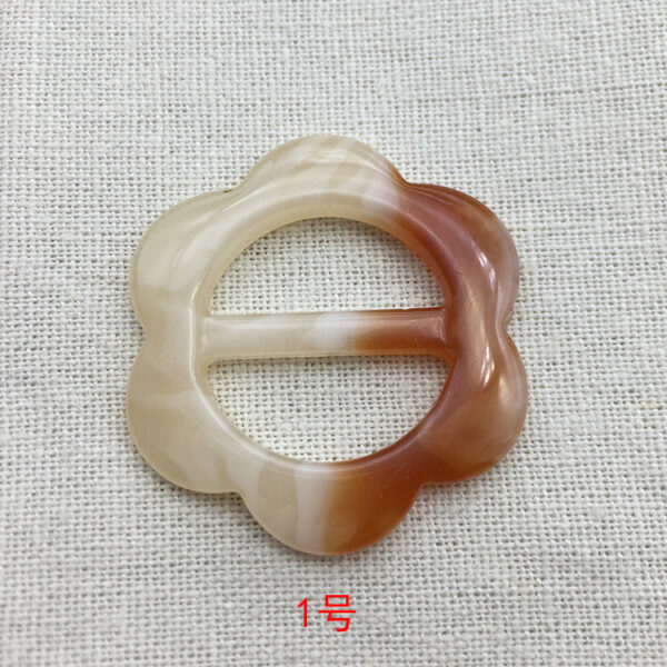 25mm Adjustable Flower Resin Buckle Button for T-Shirts Scarves 10pcs - Image 4
