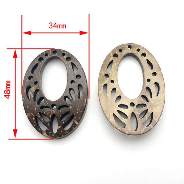 Vintage Flower Frog Coconut Shell DIY Craft Decorative Buttons 10pcs - Image 4