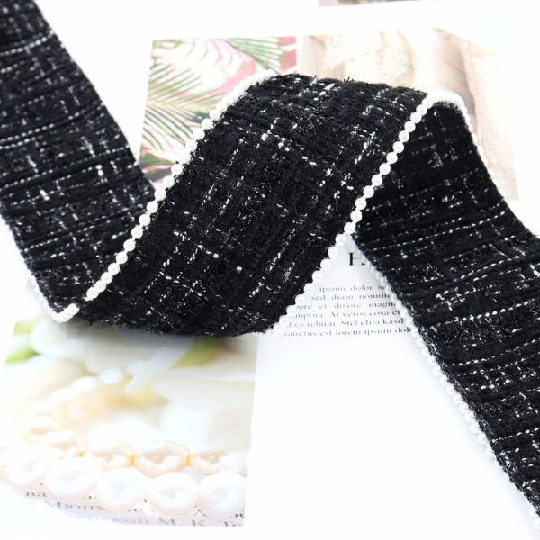 38mm Checkered Flannel Ribbon with Bead Edge 5 Yards - Image 20