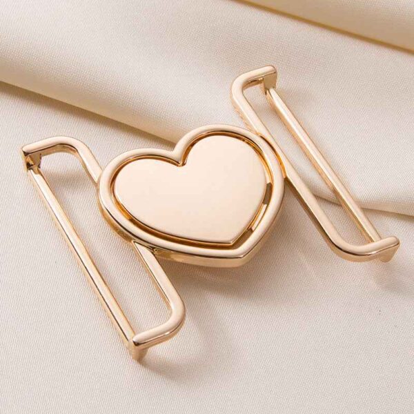 30/40mm Heart-Shaped Belt Buckles - Romantic Metal Clasps 20pcs