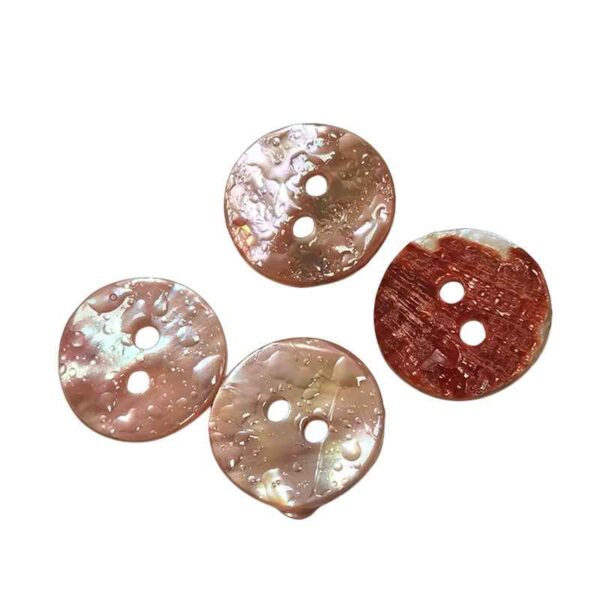 18L Golden Abalone Shell Buttons Watercolor Effect Round 100 Pack