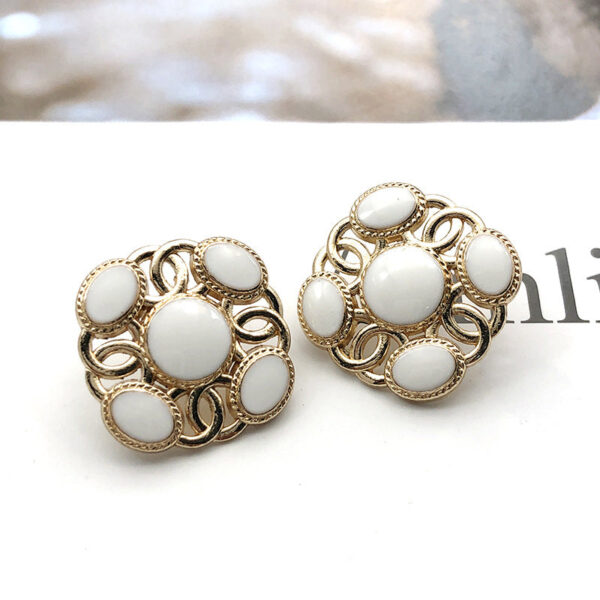 20mm Square Metal Pearl Shank Buttons for Women's Cardigans 20pcs - Image 4
