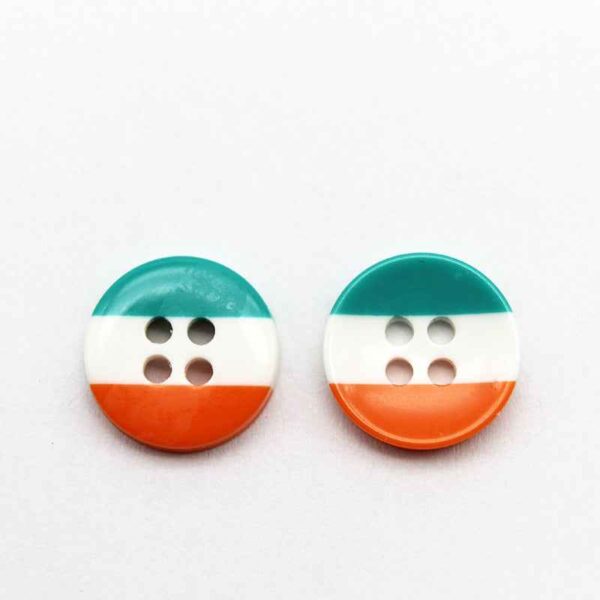 11.5/15mm Round Rainbow Striped Resin Buttons for Baby Clothing 100pcs