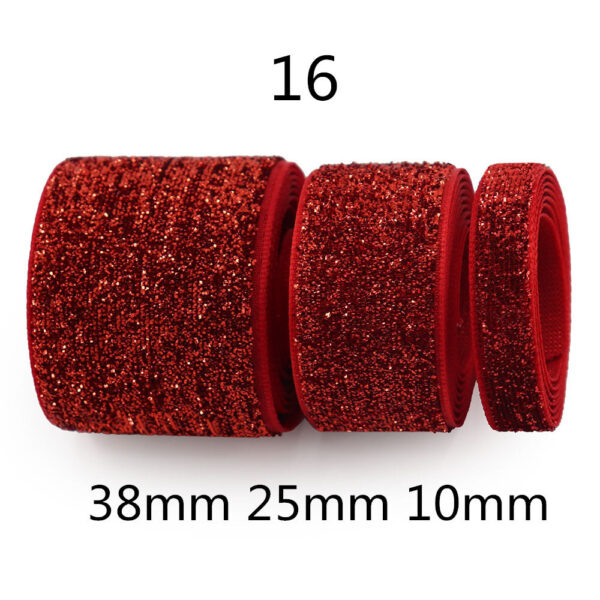 10/25/38mm Gradient Chenille Ribbon with Sparkle 3 Sizes Pack - Image 12