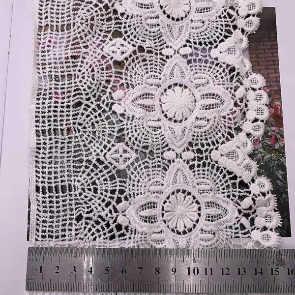 11/15.5cm White Wave Cotton Embroidered Lace Trim 10 Yards