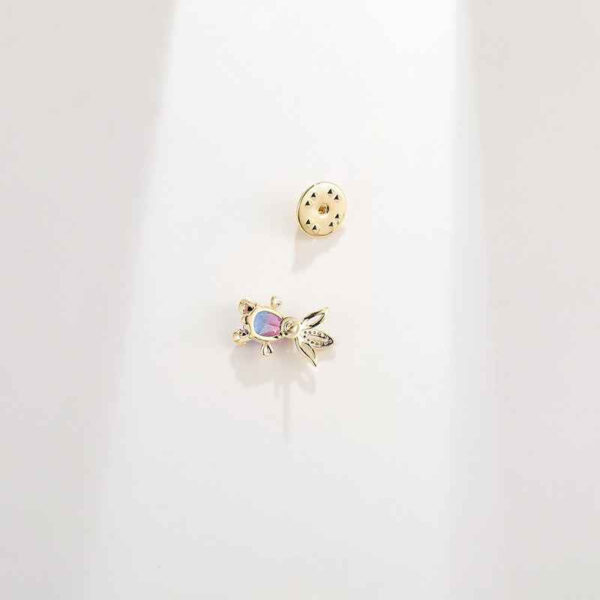 Gradient Zircon Goldfish Brooch – Sparkling Fish Pin 2pcs
