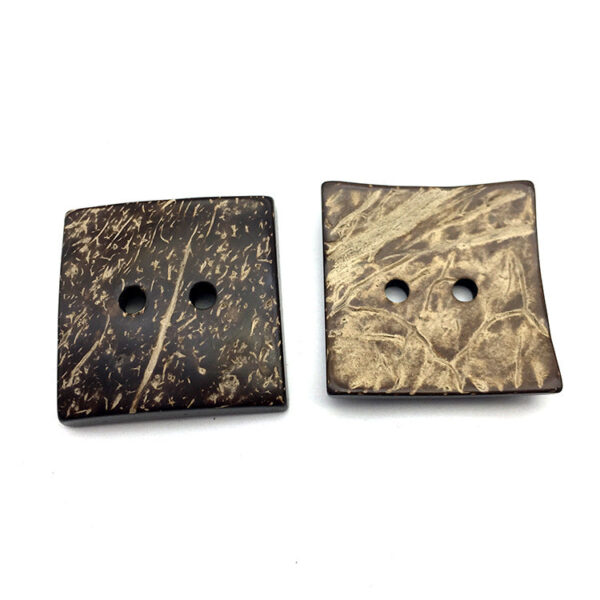 10-54mm Extra Large Coconut Shell Square Two Hole Buttons 30pcs - Image 4