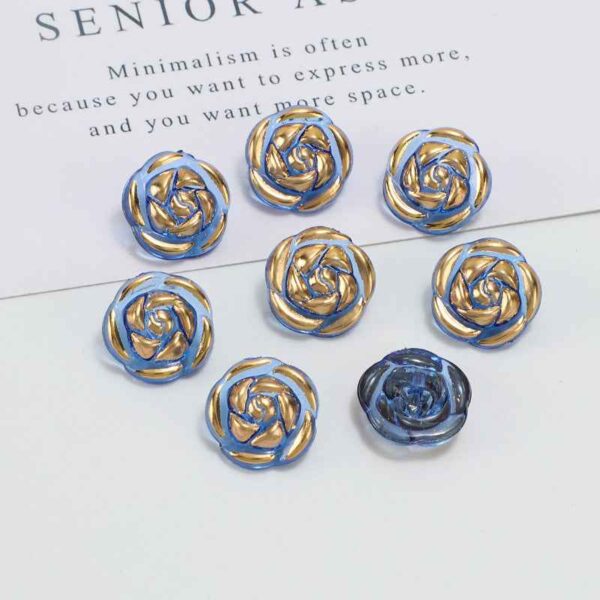 12.5mm Acrylic Candy Color Rose Buttons for Kids' Sweaters 100 Pack