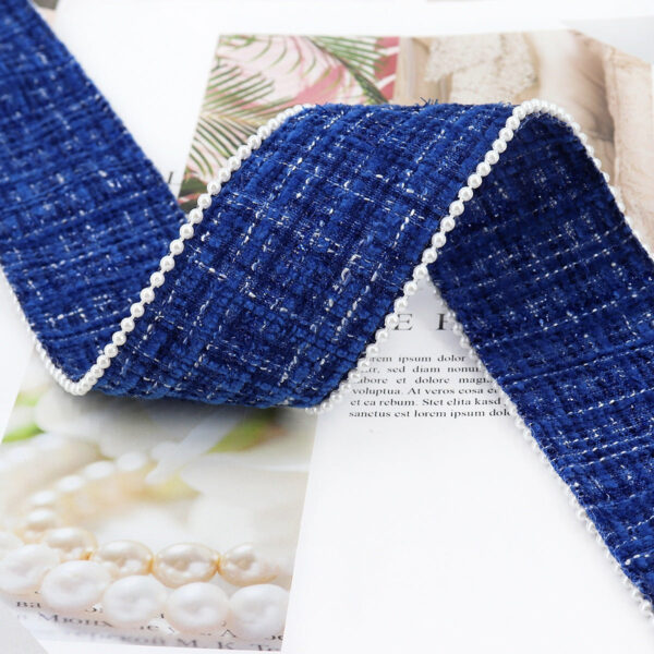 38mm Checkered Flannel Ribbon with Bead Edge 5 Yards - Image 18