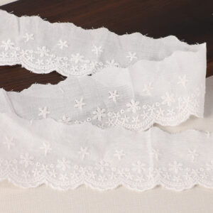 45mm Star Embroidered Cotton Lace Trim 16 Yards