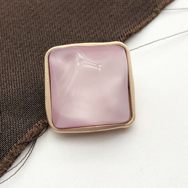 23mm Stone Square Women’s Wool Coat Metal Shank Button 12pcs - Image 4