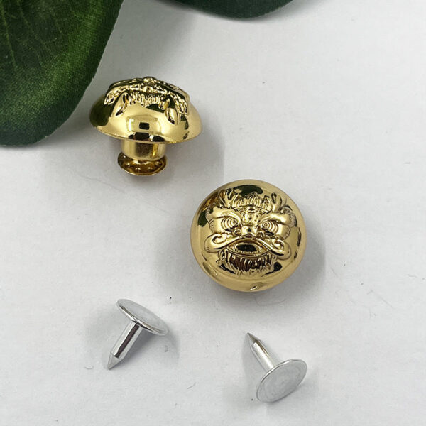9/17mm Vintage Bronze Metal Dragon Denim Stud Buttons 96 Pack - Image 4