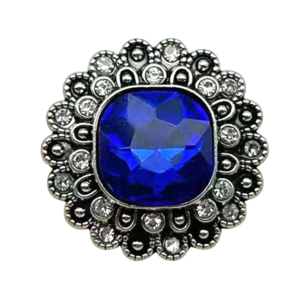21mm Vintage Chinese Style Black White Flower Bead Metal Buttons 10pcs - Image 7