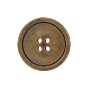 25mm Round 4-Hole Natural Black Buffalo Horn Buttons for Coats 10pcs