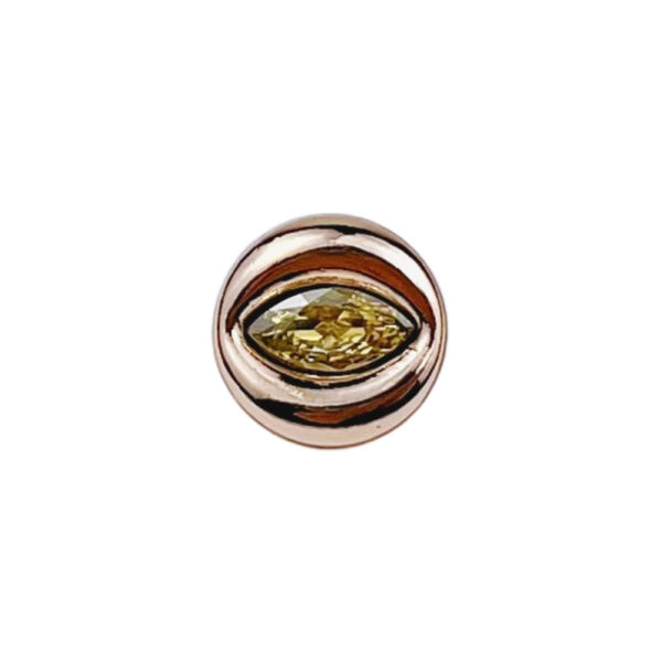 11mm Evil Eye Thin Eye Zircon Metal Button for Women Blouses 20pcs - Image 4