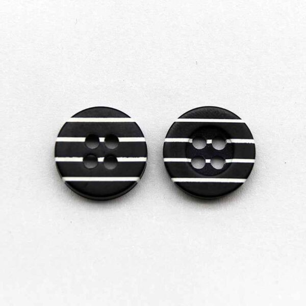 11.5mm Colorful Resin Striped Buttons for School Uniforms 980 Pack