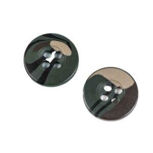 Camouflage Brown Green Resin Buttons for Military Shirts Jacket 100pcs