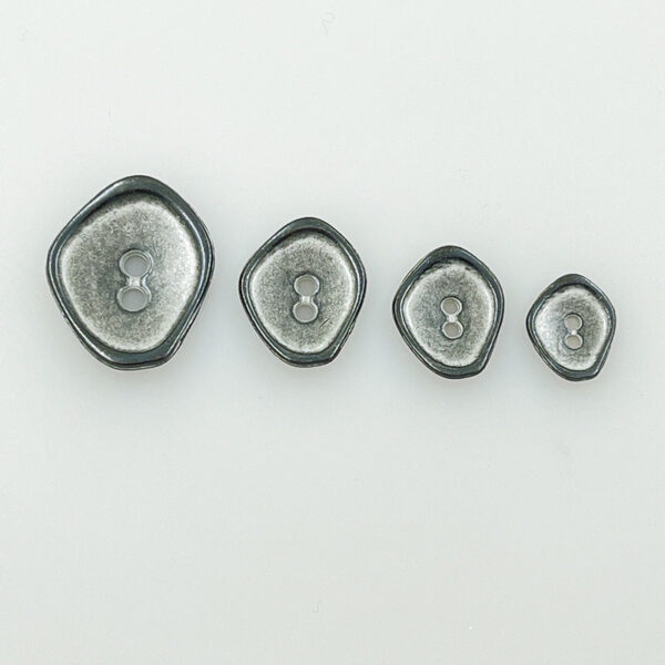 12/15/17/22mm Irregular Metal Buttons with Two Holes 100 Pack - Image 9