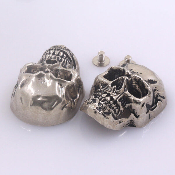 35mm Vintage Skull Alloy Stud Buttons for Wallets Belts 50pcs - Image 3