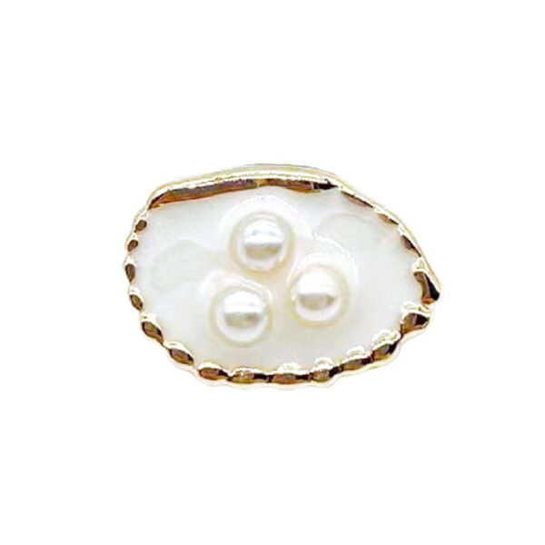 Unique Shaped Diamond Pearl Metal Shank Buttons for Dresses 10pcs - Image 5