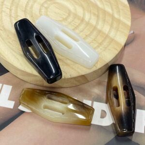 4.7cm Rectangular Resin 2-Hole Buckle Buttons 10pcs
