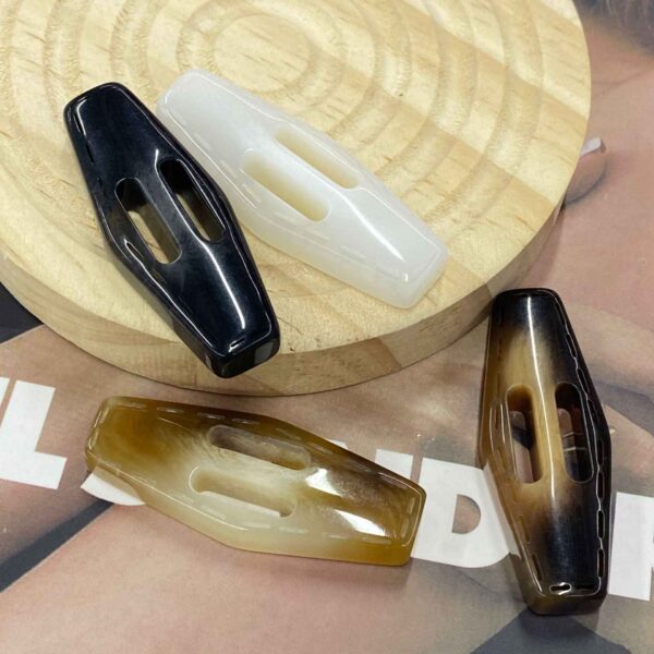 4.7cm Rectangular Resin 2-Hole Buckle Buttons 10pcs