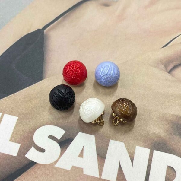 10mm Round Faux Nut Shell Metal Shank Buttons 20pcs