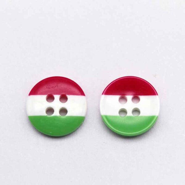 11.5/15mm Round Rainbow Striped Resin Buttons for Baby Clothing 100pcs