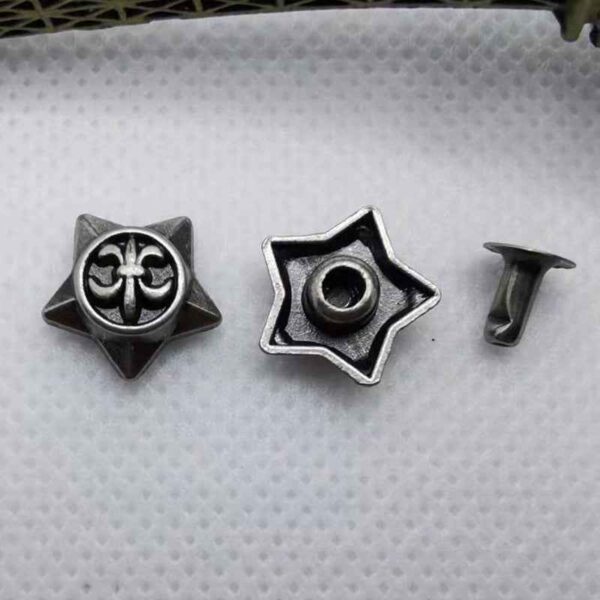 Vintage Silver Star Studs – Punk Rock Spikes 55 Pack(11 Styles)