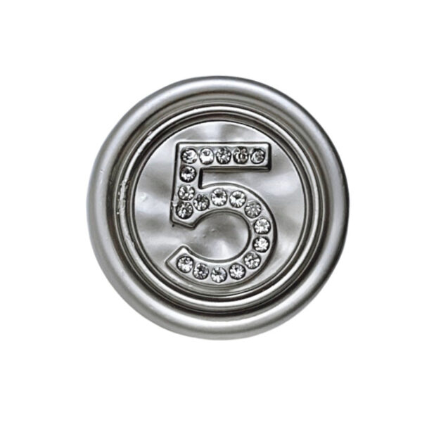 18/23MM Round Diamond Number 5 Metal Sweater Buttons 10pcs - Image 5